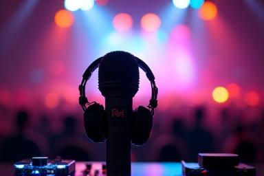 Image representing live event coverage with broadcast equipment